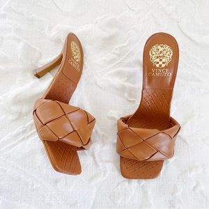 Vince Camuto Brown Woven Heels